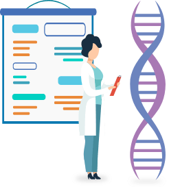illustration  genetic scientist